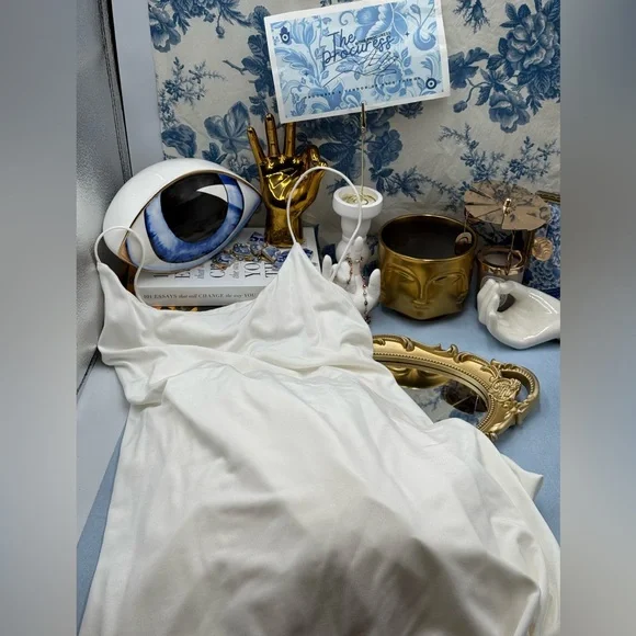 🆕 RAT & BOA 🧿 NWOT Amora Back Draped Jersey Dress, White - Sz M - Picture 13 of 16